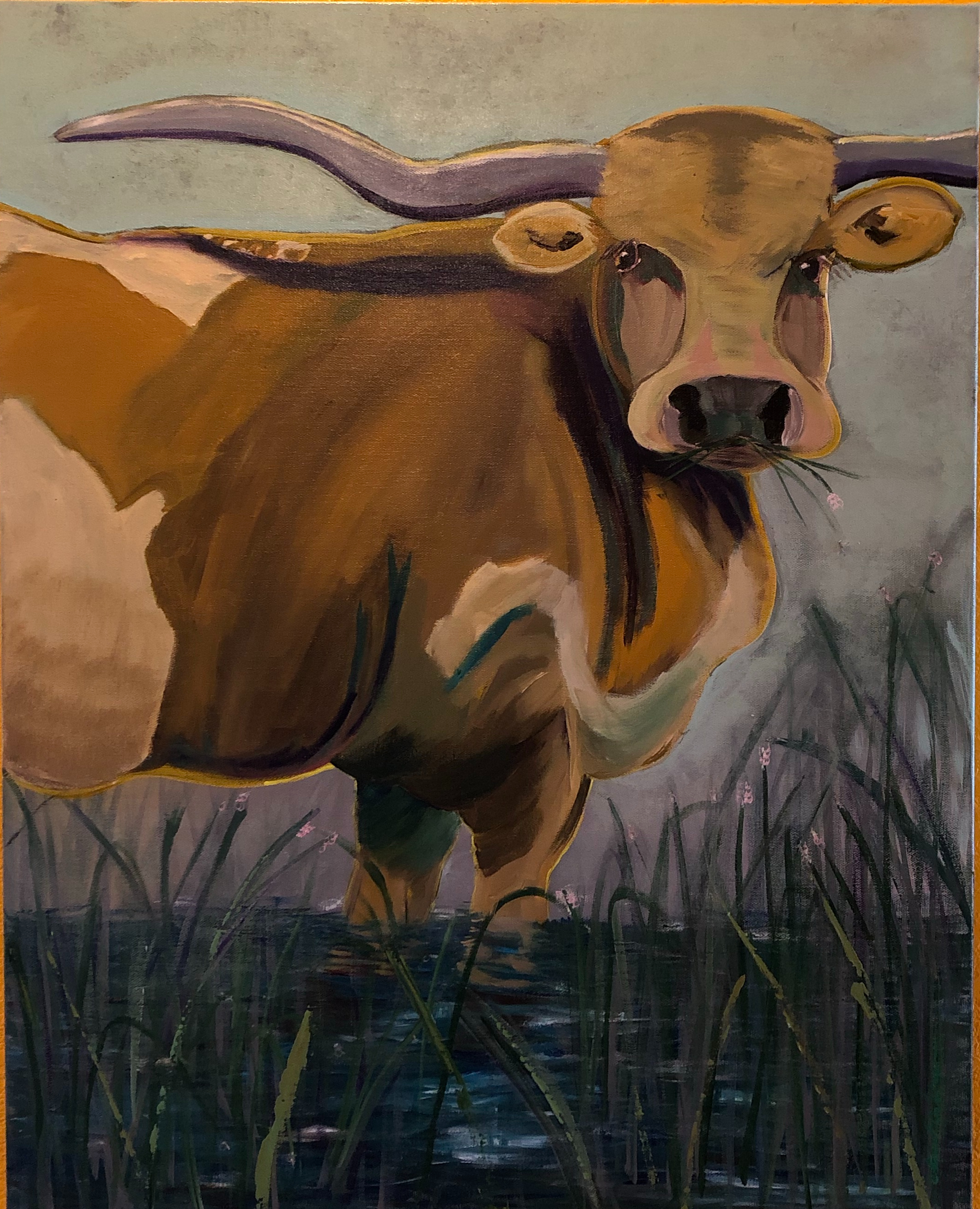 Love A Bull, 30"x24", $400.00